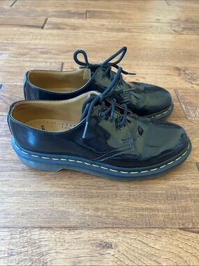 Dr. Martens Docs 1461 Patent Leather Oxford Shoes Black Womens Size 8